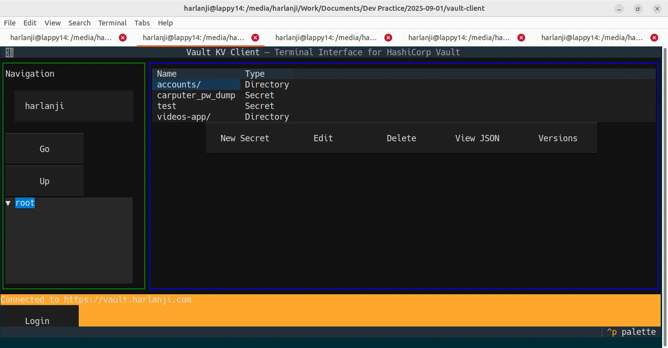 Vault CLI Client