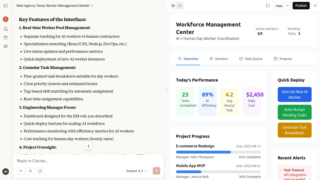 Hybrid-AI Team Dashboard