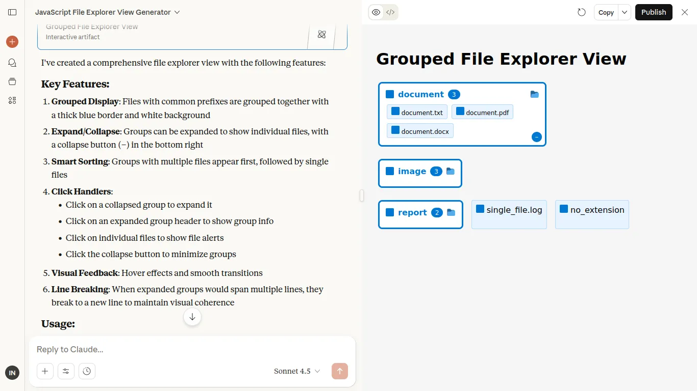 Custom File Set Explorer