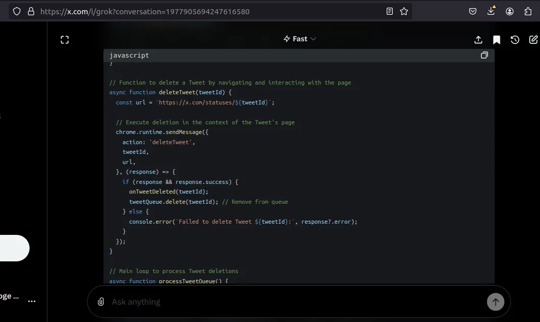 Tweet Delete Extension